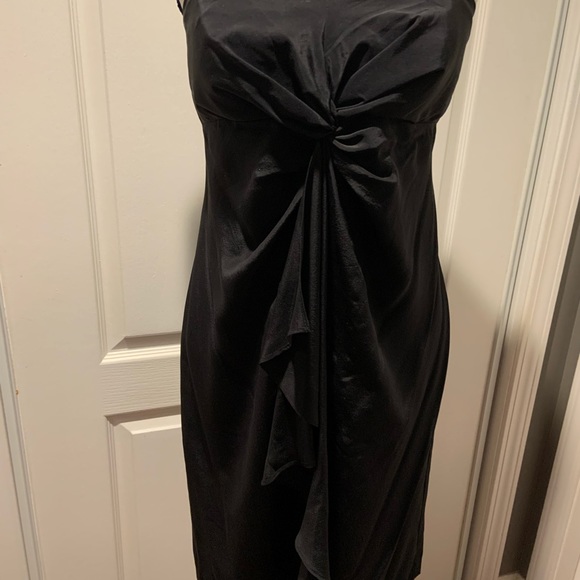 Marciano Strapless silk black dress - Picture 3 of 4